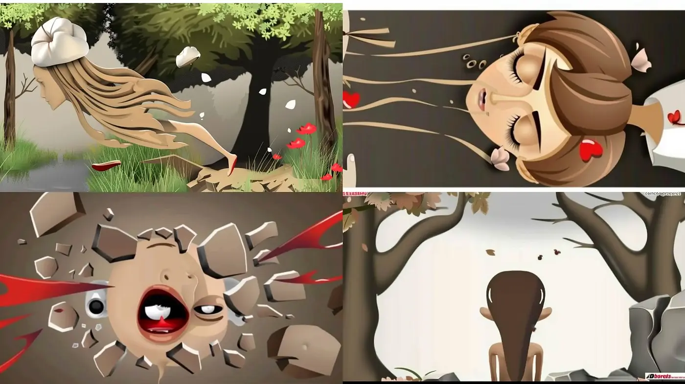 Consistent Surrealistic Cartoon Rendering with Earthy Tones - Midjourney sref style