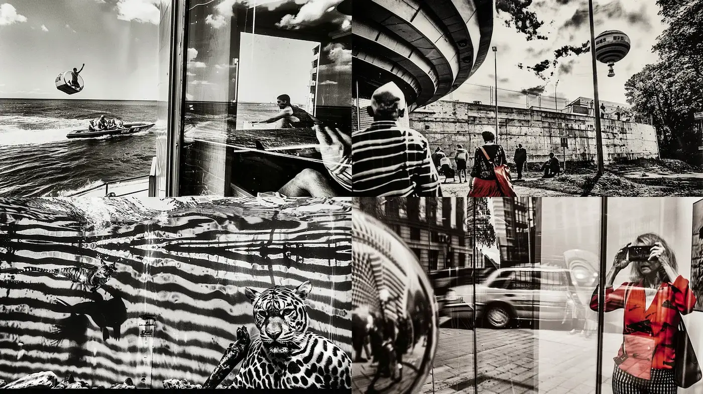Dynamic Urban Expressions with a Vintage Noir Aesthetic - Midjourney sref style