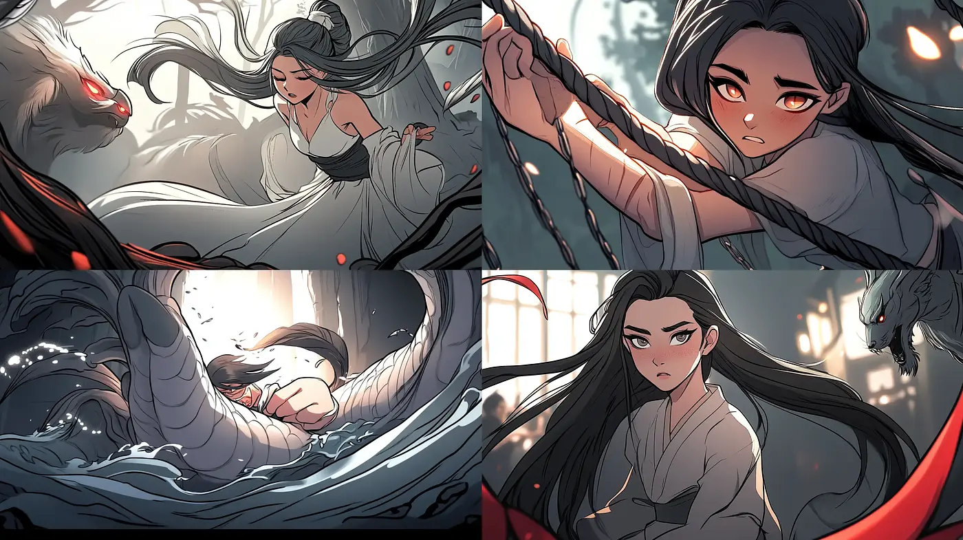 Ethereal Anime-Inspired Mythical Illustration Style - Midjourney sref style
