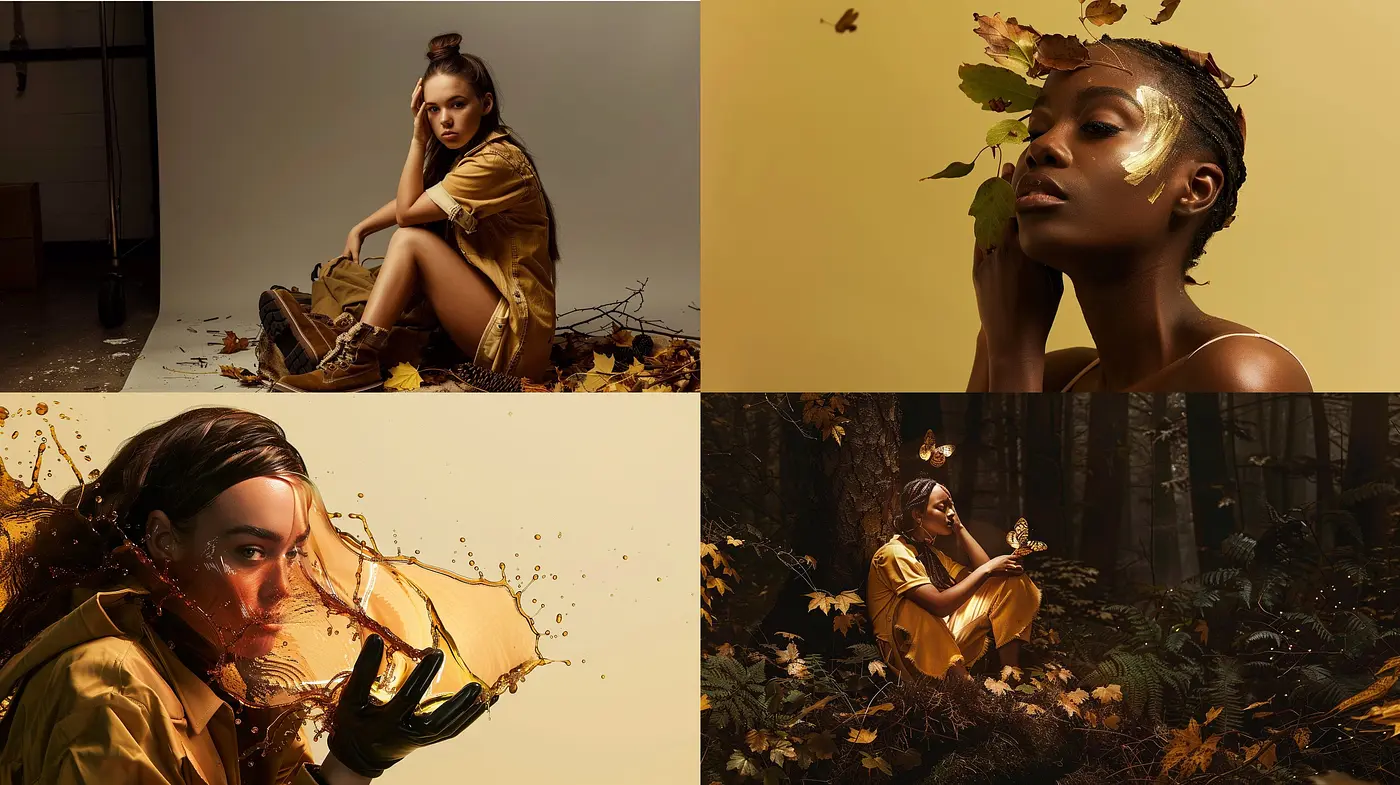 Autumnal Solitude: A Study in Sepia Tones and Textured Serenity - Midjourney sref style