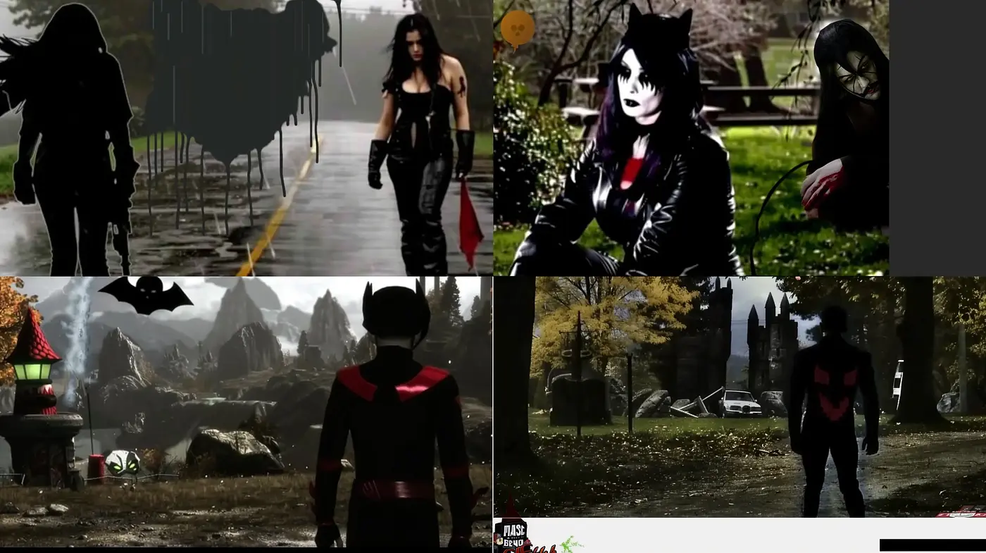 Gothic Noir Reverie with Stylized Textural Brushwork - Midjourney sref style