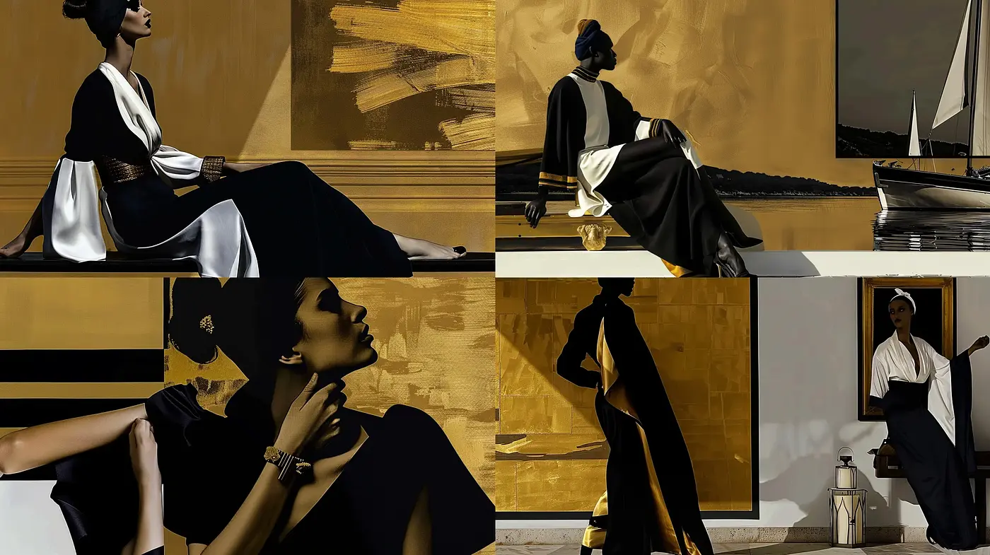 Monochromatic Elegance in Contemporary Abstract Form - Midjourney sref style