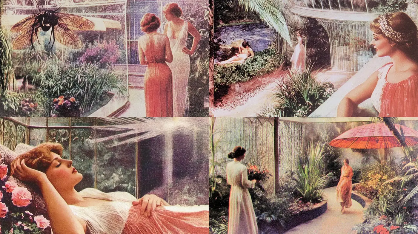 Romanticized Botanical Serenity: A Homage to Early Twentieth Century Illustration - Midjourney sref style