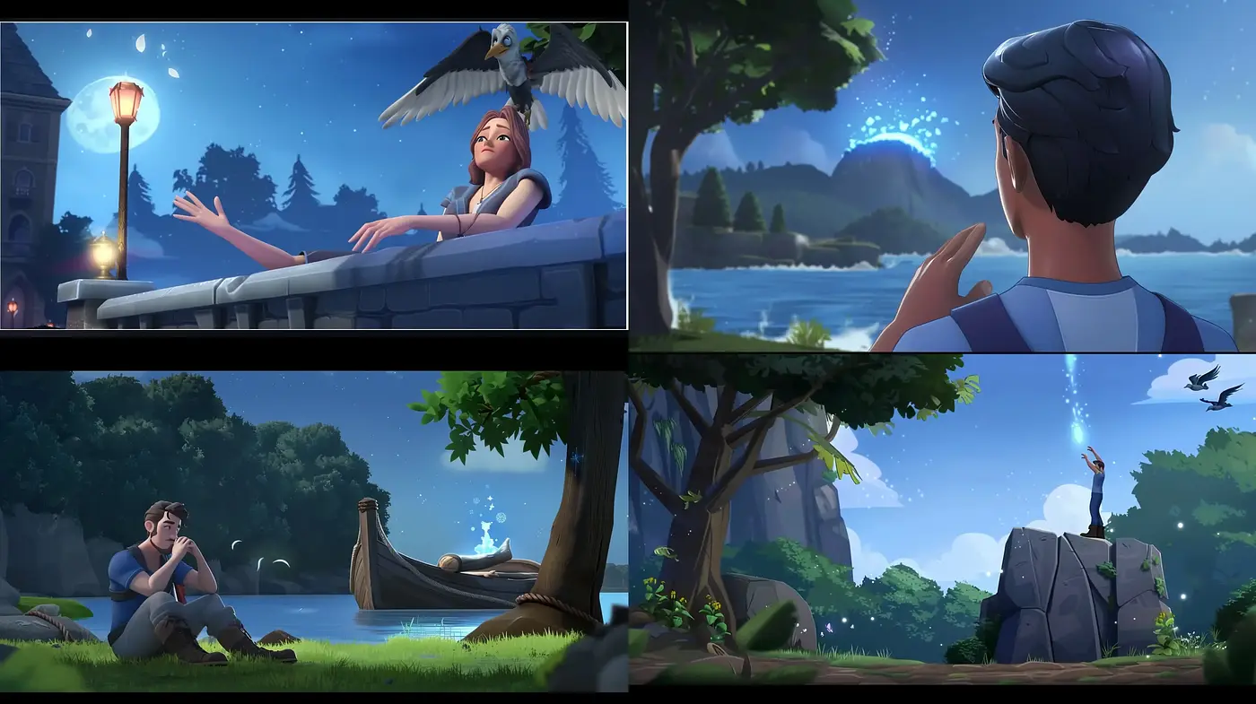 Tranquil Twilight Tales: An Ode to Serene Digital Paintings - Midjourney sref style