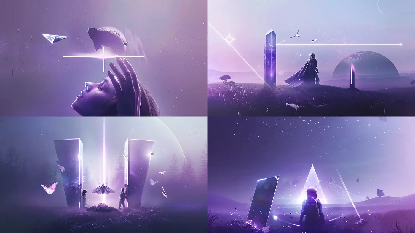Ethereal Dreamscapes: A Consistent Vision of Serene Sci-Fi - Midjourney sref style