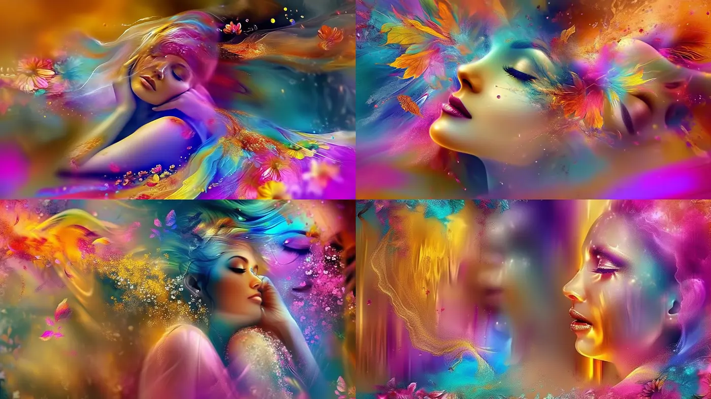 Ethereal Dreamscape: A Luminous Exploration of Surrealism and Color - Midjourney sref style