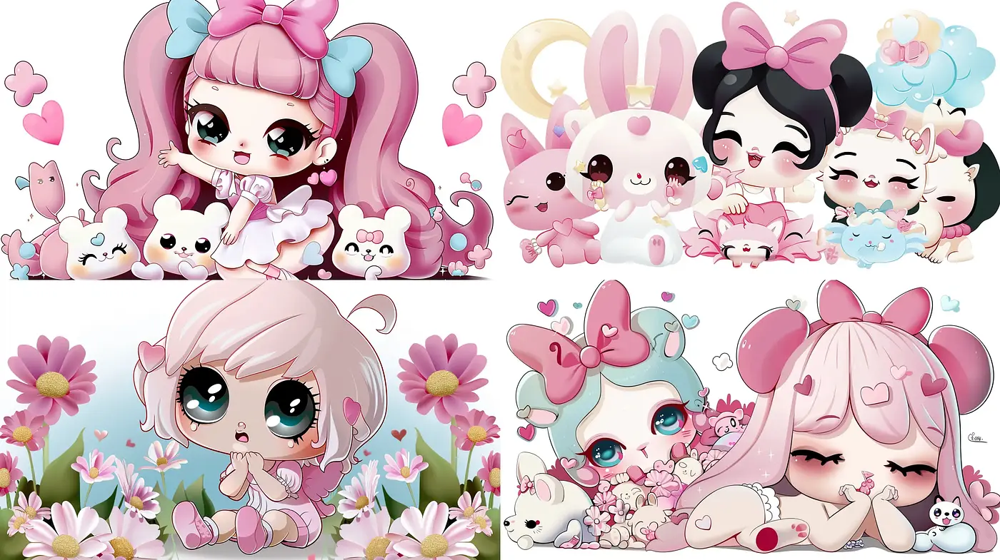 Pastel Dreamland: A Kawaii-Inspired Digital Fantasia - Midjourney sref style