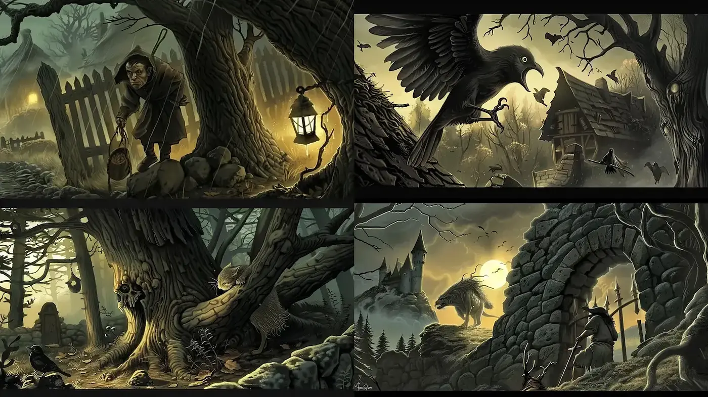 Mysterious and Enigmatic Gothic Fantasy Art Style - Midjourney sref style