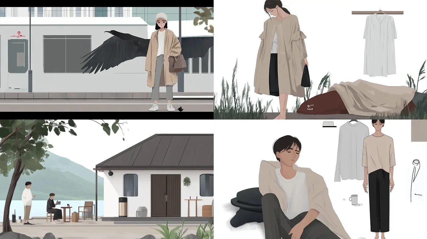 Subdued Elegance in Monochromatic Storytelling - Midjourney sref style