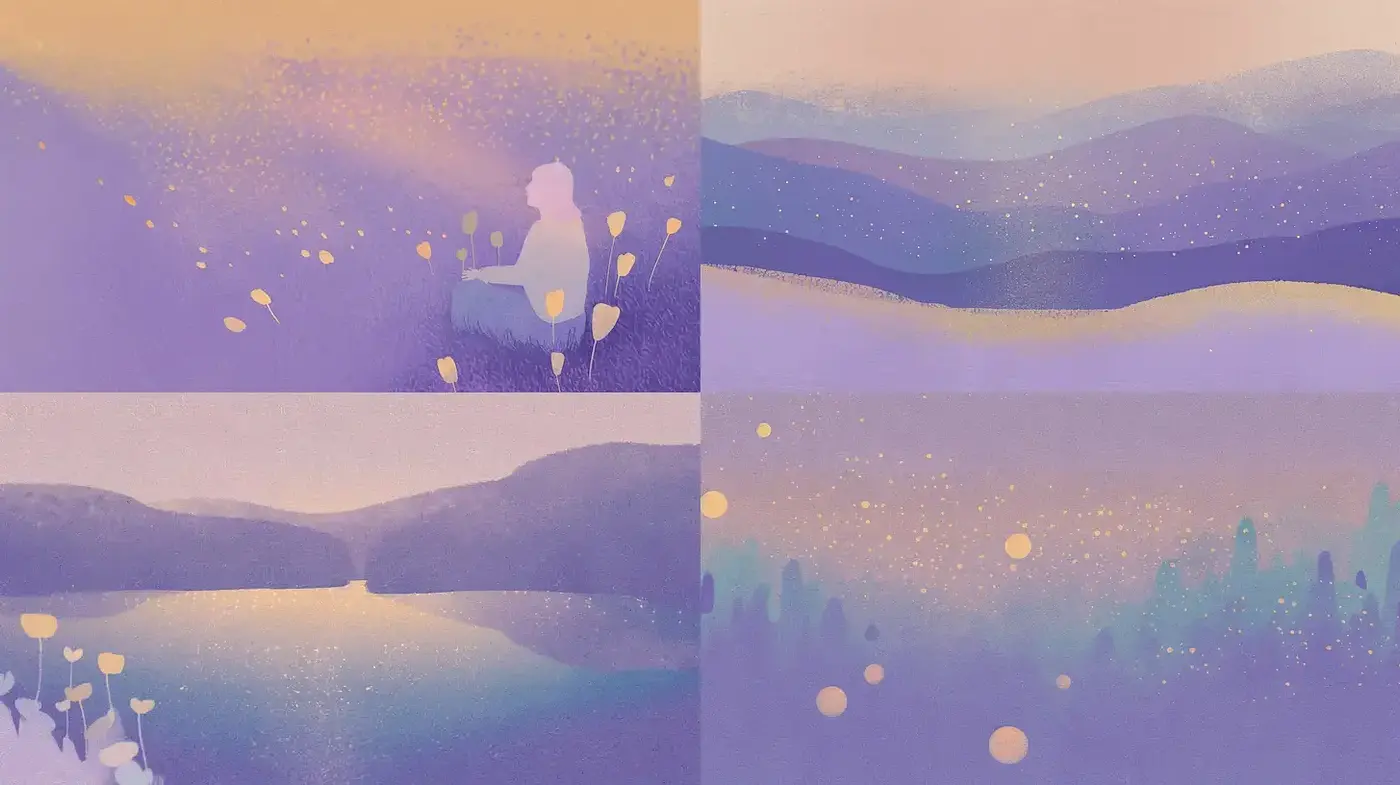 Dreamy and Ethereal Landscapes with Soft Textures - Midjourney sref style