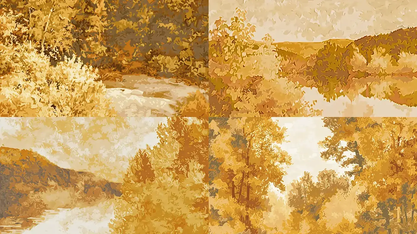 Aromatic Echoes of Nature: Vintage Aesthetic Landscapes - Midjourney sref style
