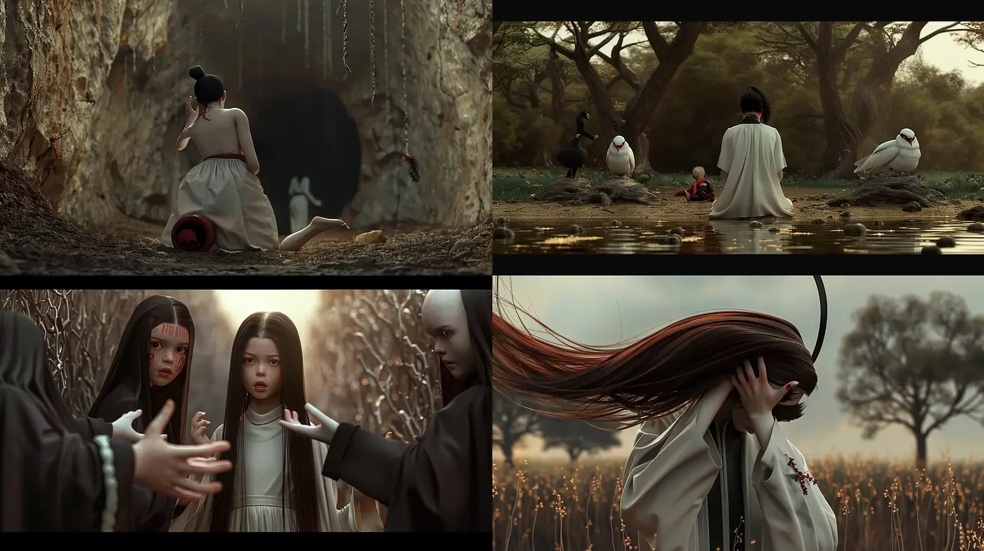 Ethereal Serenity in Muted Earth Tones - Midjourney sref style