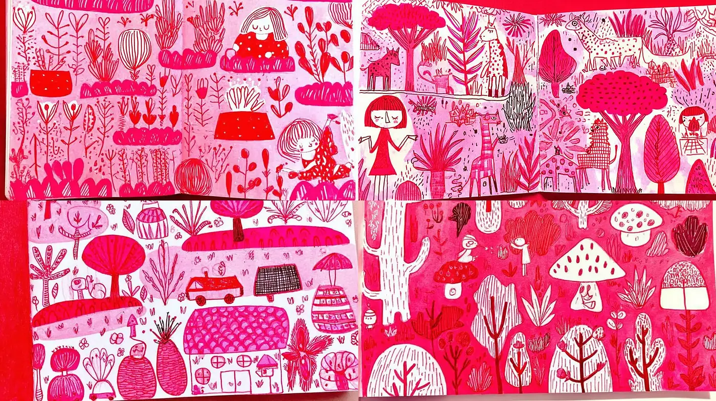Vibrant and Whimsical Illustrations with a Playful Aesthetic - Midjourney sref style
