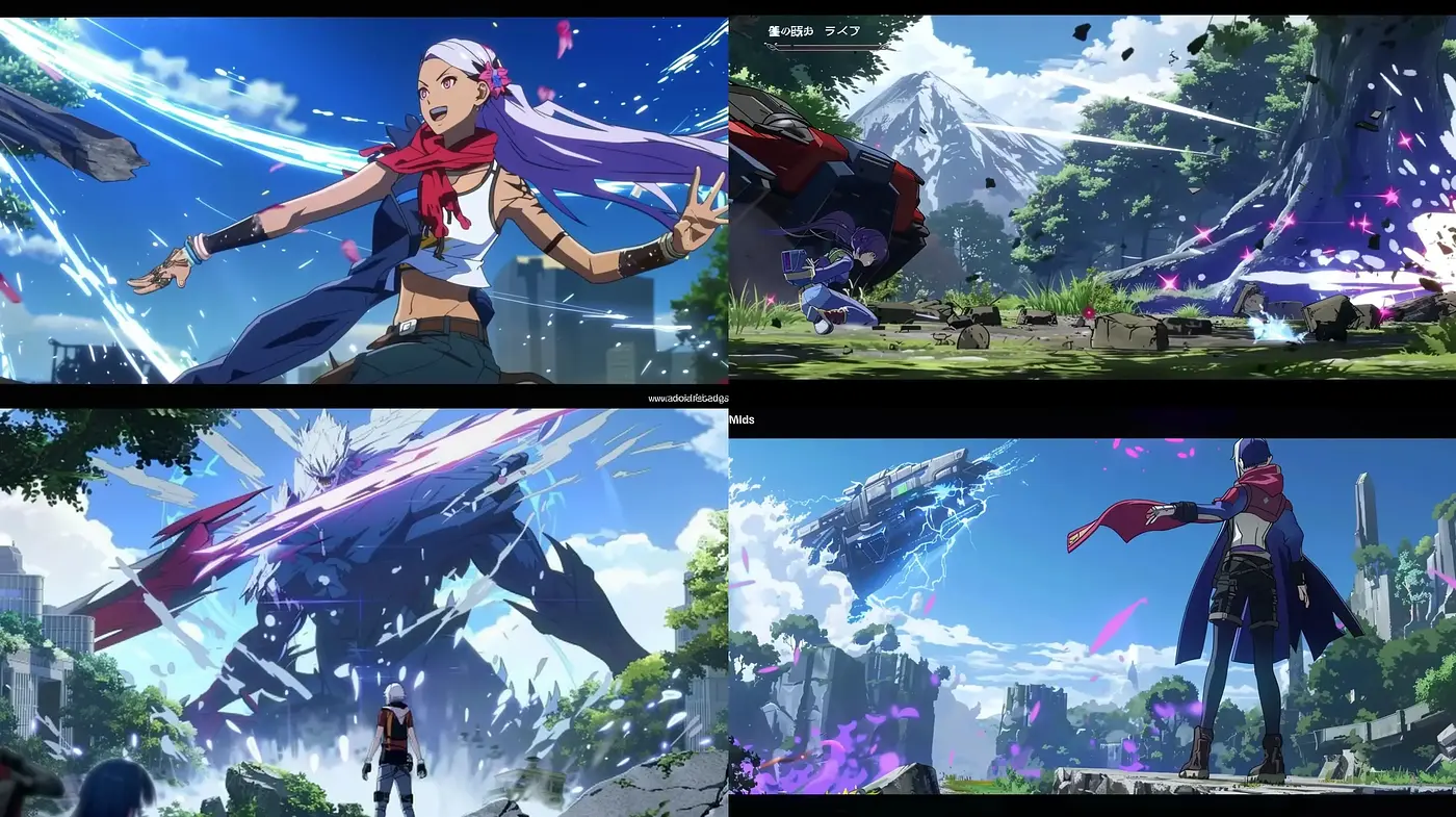 Dynamic Anime-Inspired Digital Panoramas - Midjourney sref style