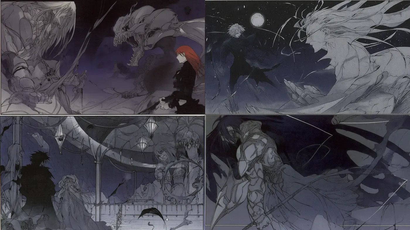 Ethereal and Dark Fantasy Illustrations with a Haunting Quality - Midjourney sref style