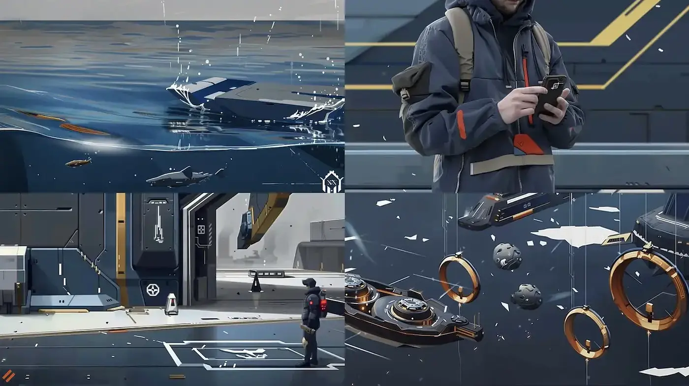 Futuristic and sleek aesthetic with a blend of realism and digital art influences - Midjourney sref style