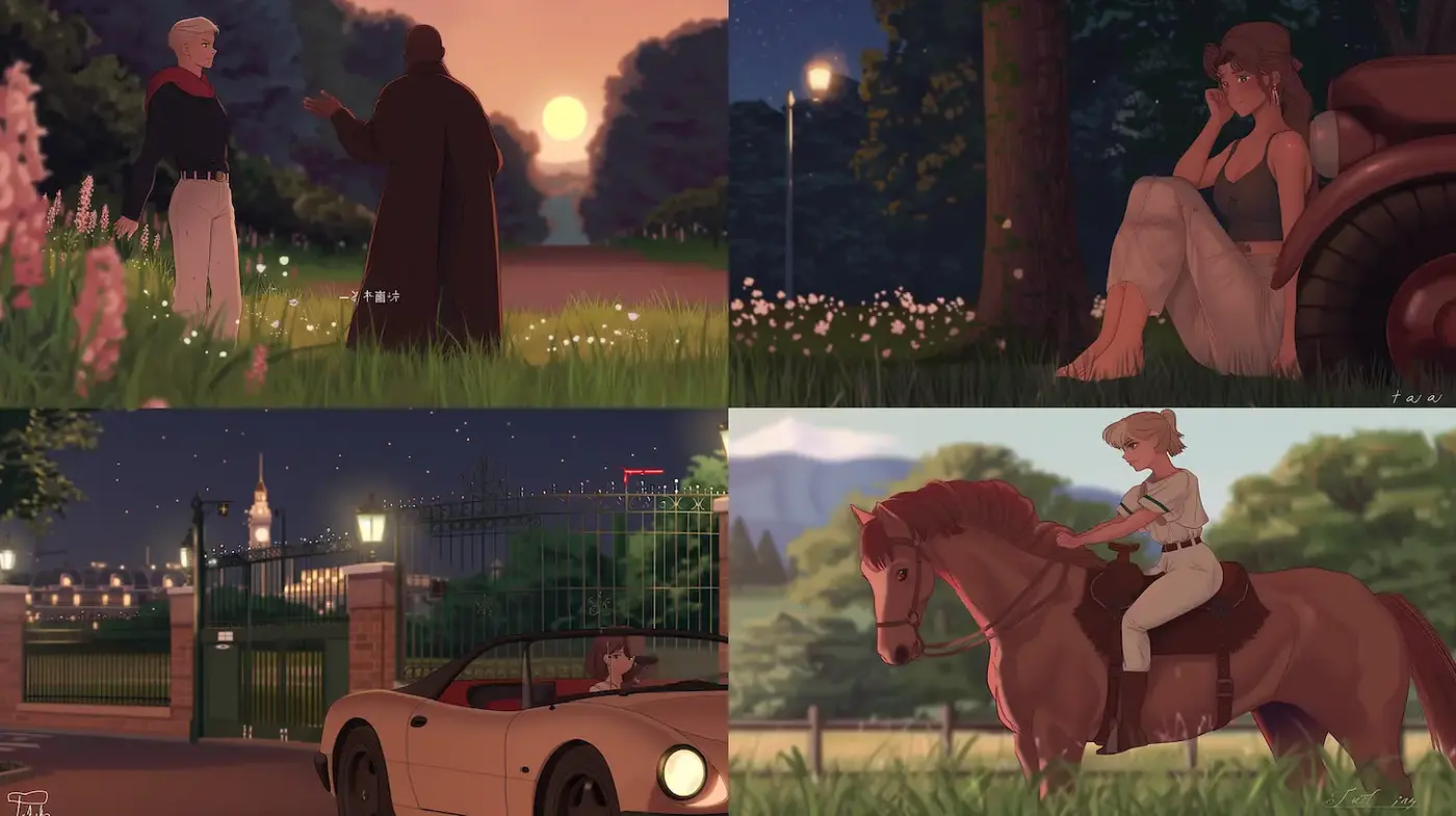 Aesthetic Reflections of Serenity and Nostalgia in Modern Animation - Midjourney sref style