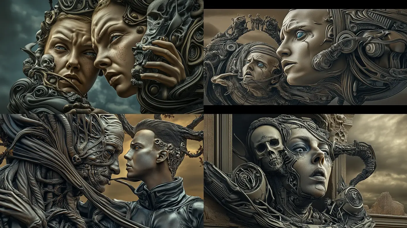 Baroque Steampunk Fusion with Surreal Overtones - Midjourney sref style