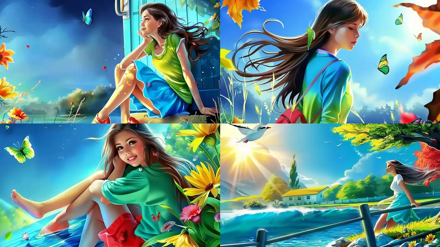 Vibrant Storybook Illustrative Synthesis - Midjourney sref style
