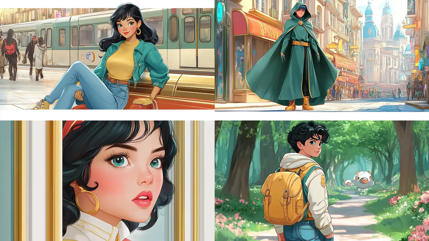 Luminous Anime-Inspired Urban Elegance - Midjourney sref style