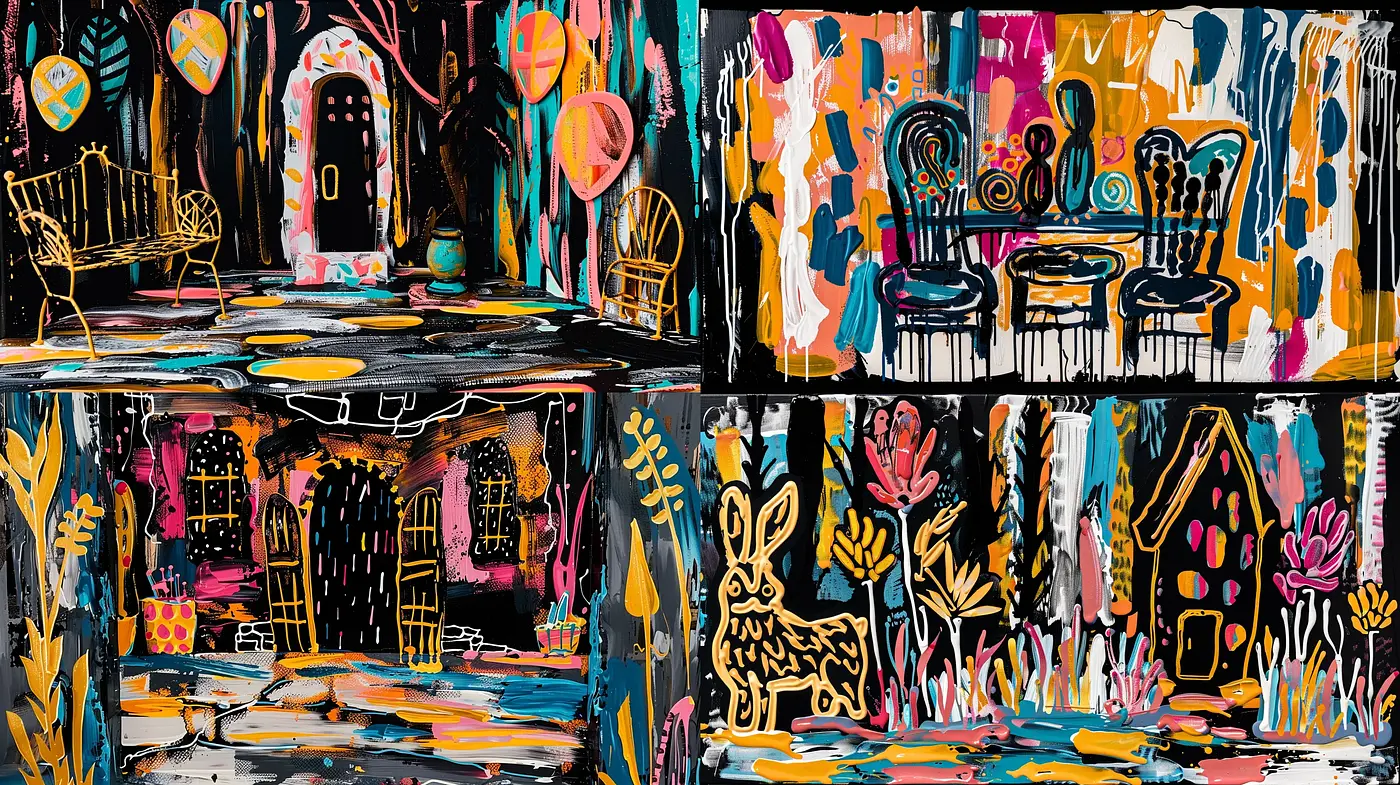 Abstract Synesthesia – A Vibrant Tapestry of Textured Colors and Expressive Lines - Midjourney sref style
