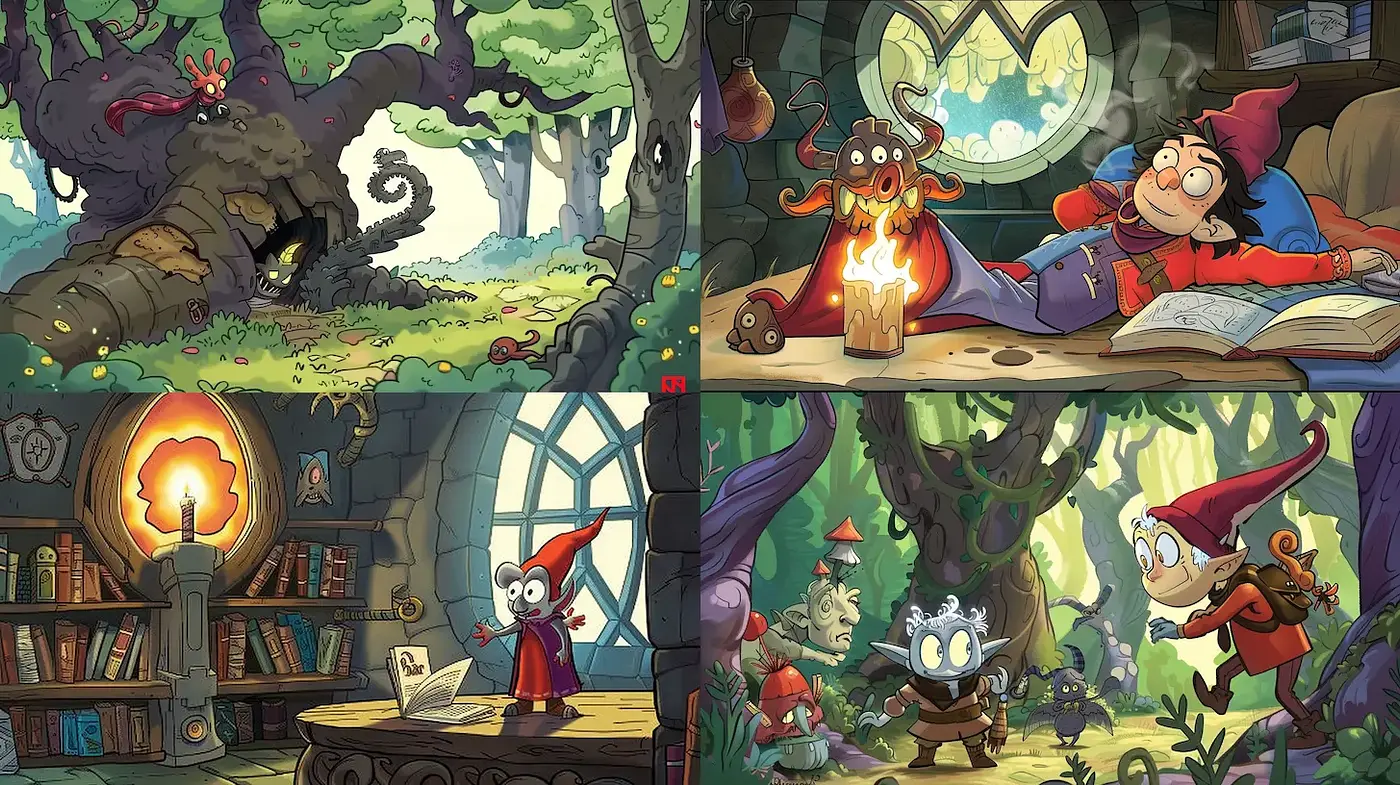 Whimsical and Enchanting Animated Adventure Style - Midjourney sref style