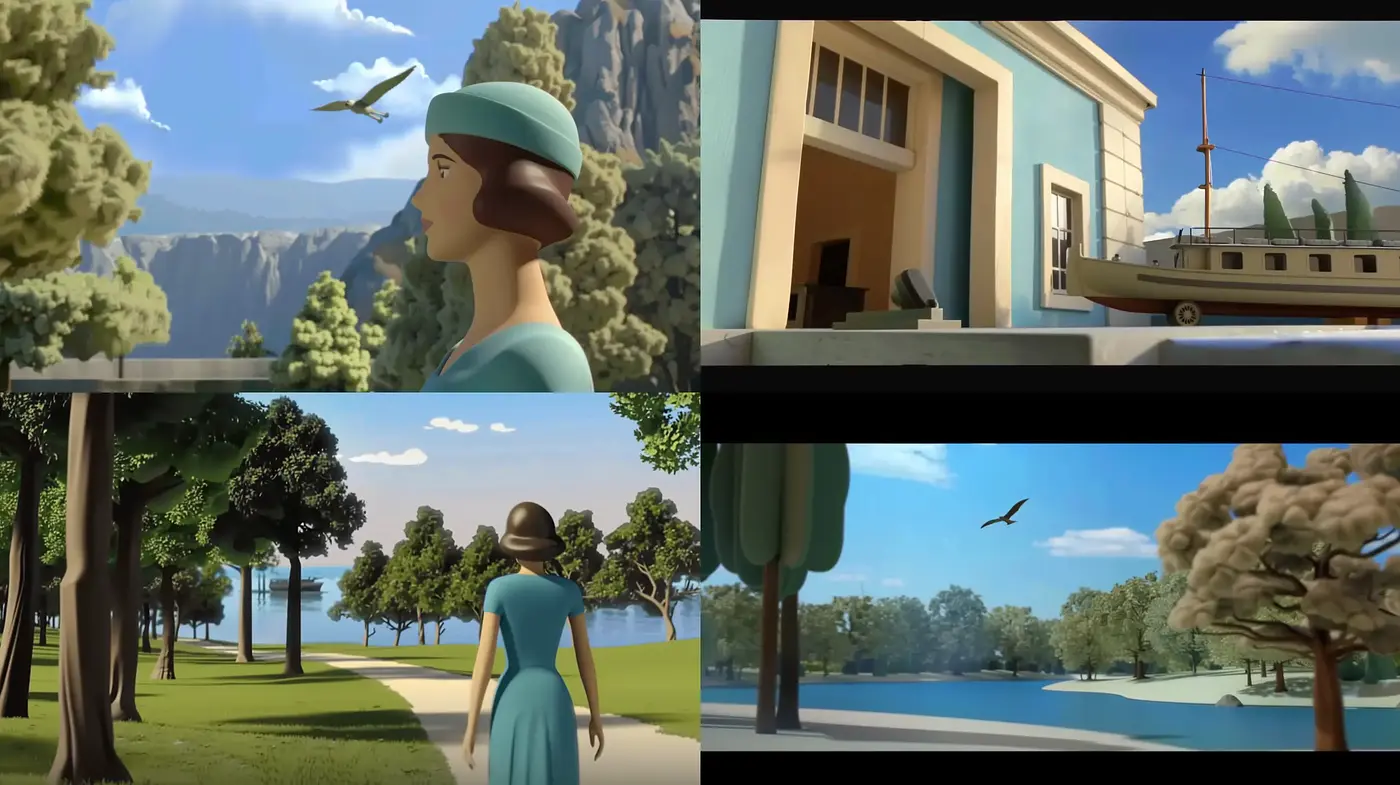 Serenity of the Past: A Harmonious Blend of Retro Elegance and Pristine Landscapes in Art - Midjourney sref style