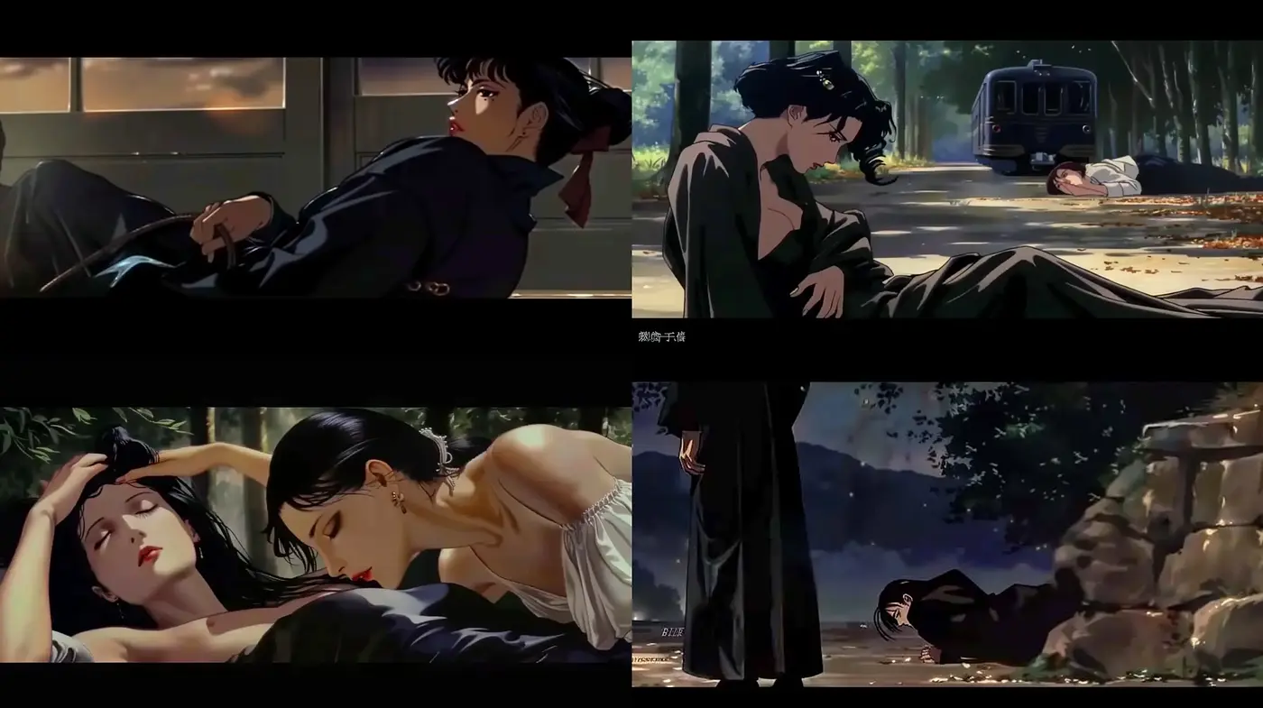 Dusky Hues and Cinematic Nostalgia in Anime-Inspired Artistry - Midjourney sref style