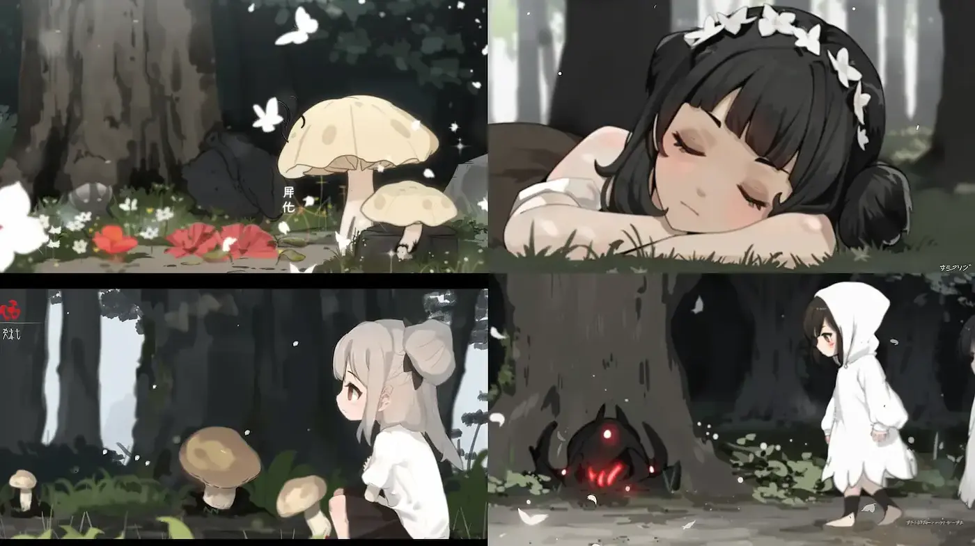 Enchanted Forest Whimsy: A Consistent Animated Tale of Mystery and Innocence - Midjourney sref style