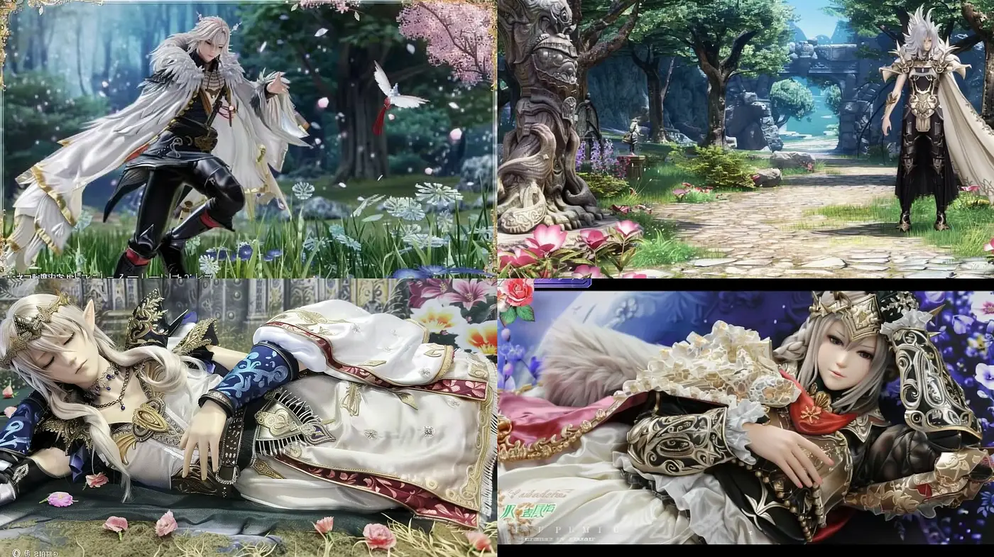 Ethereal Fantasy Elegance with Consistent Color Harmony and Detailed Textures - Midjourney sref style