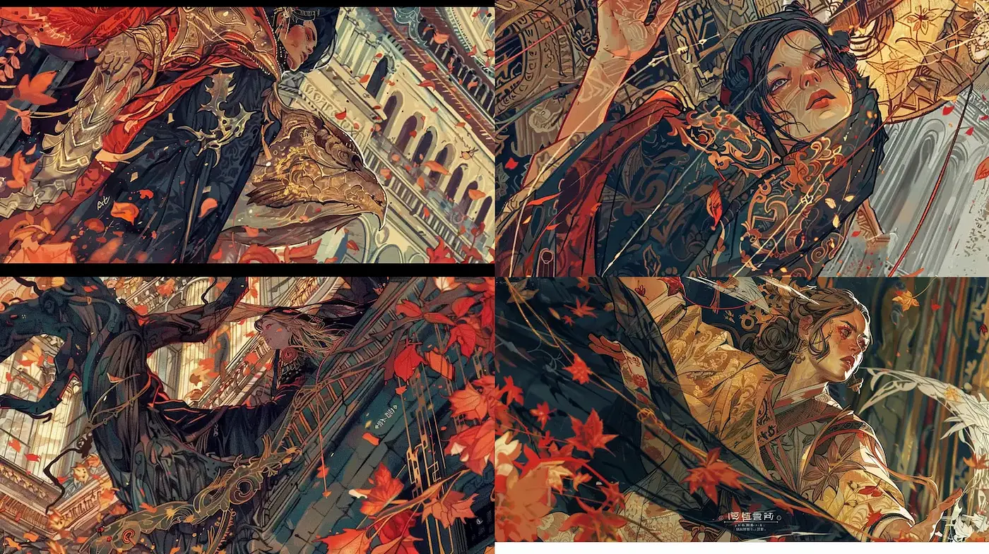Elegantly Intricate Fantasy with Enigmatic Atmosphere - Midjourney sref style