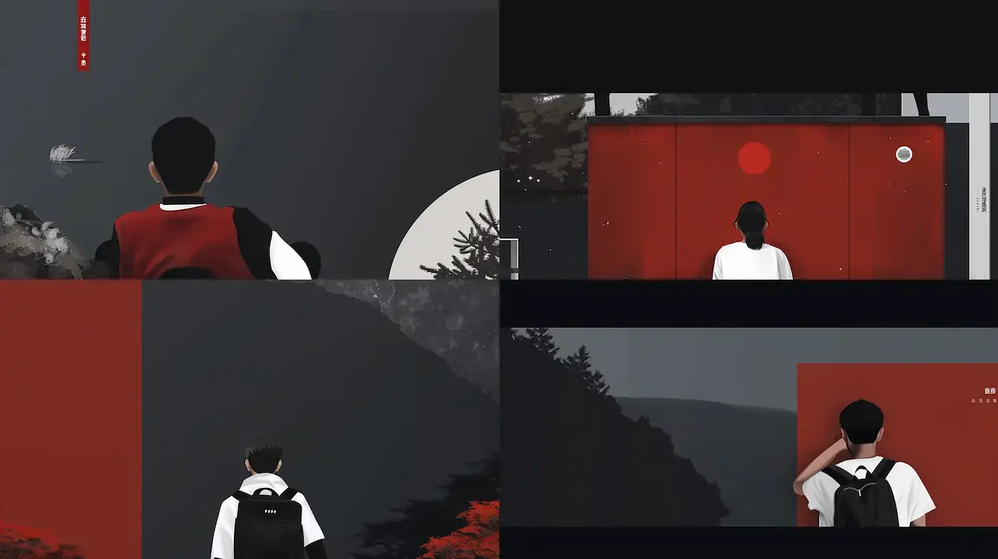 Modern Minimalist Aesthetic with Strong Geometric Elements - Midjourney sref style