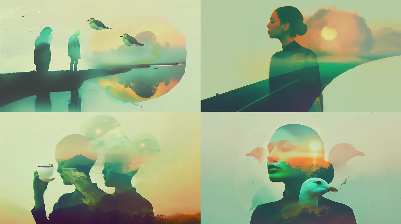 Dreamlike Tranquility in Pastel Surrealism - Midjourney sref style