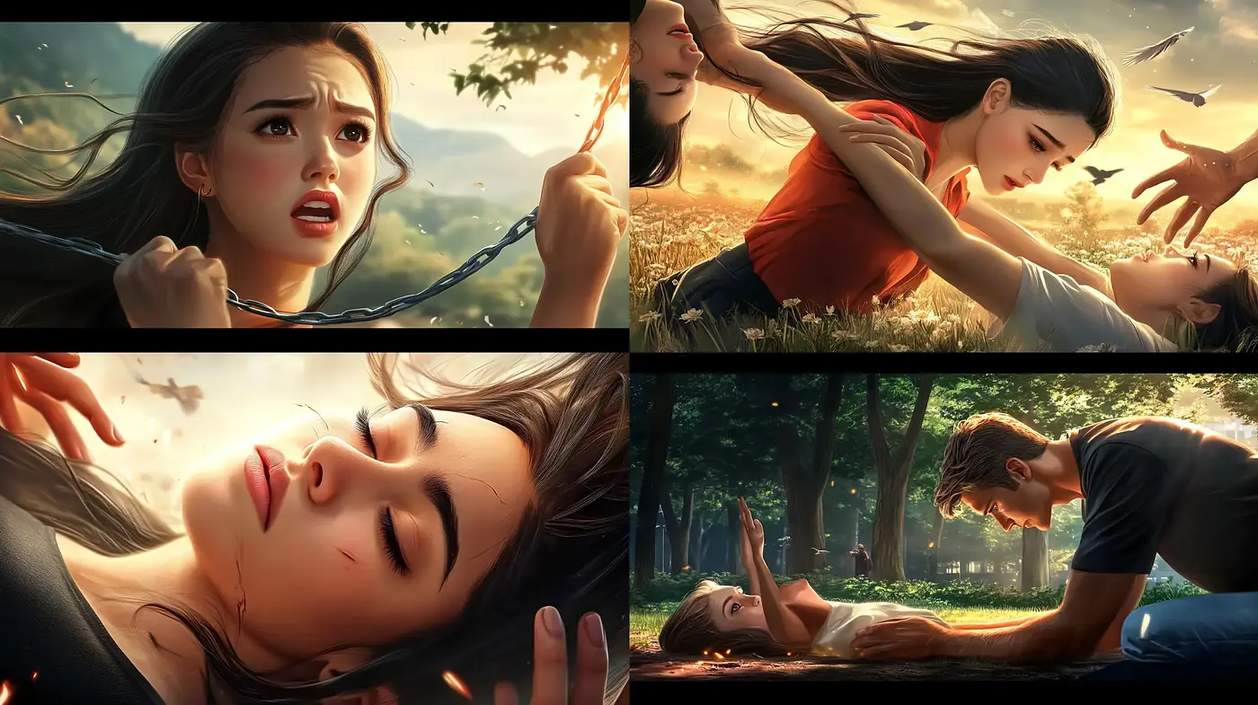 Ethereal Sun-Kissed Moments in Photorealistic Digital Paintings - Midjourney sref style