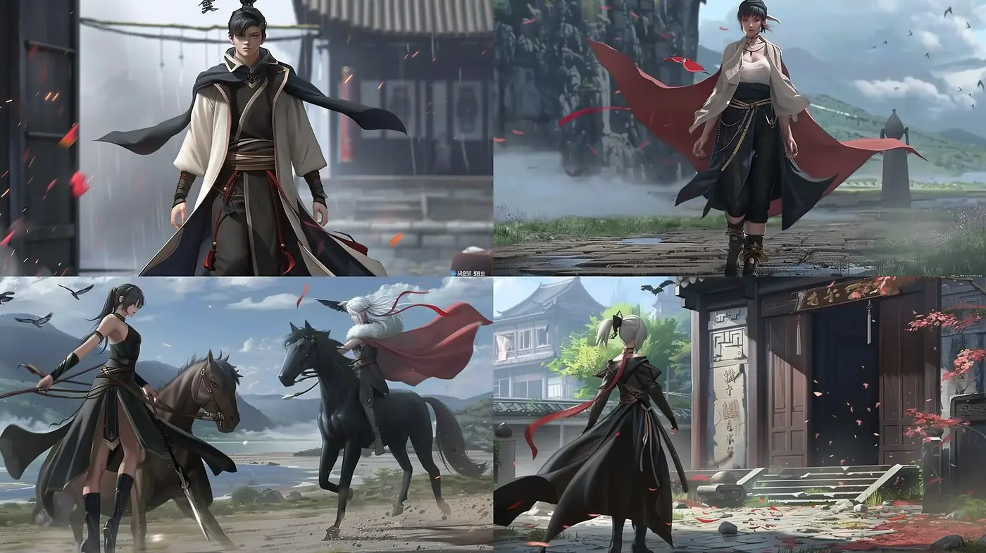 Epic Cinematic East Asian-Inspired Digital Artistry - Midjourney sref style