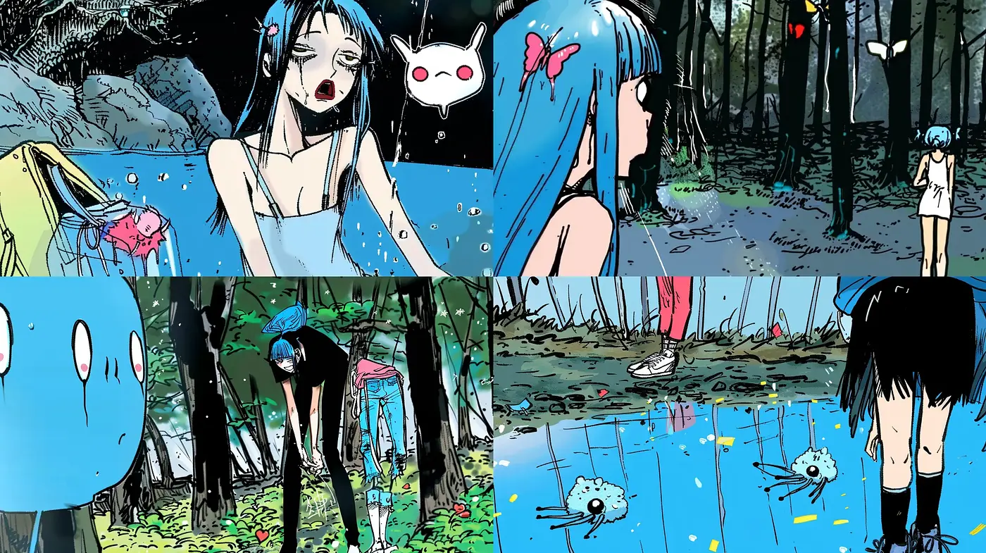 Whimsical Nocturne: A Stylized Interpretation of Anime-Influenced Environments - Midjourney sref style