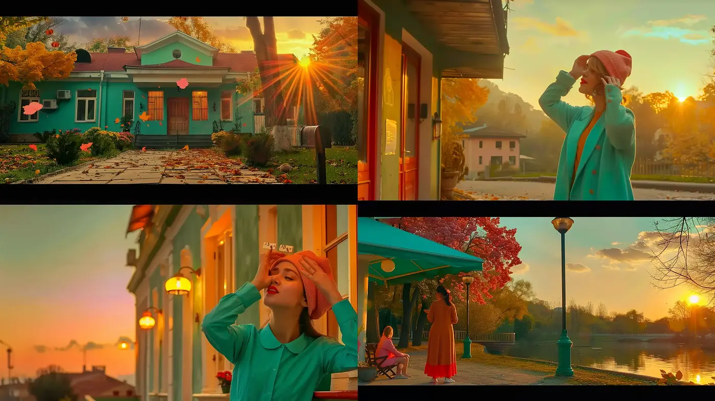 Sunset Hues and Ethereal Warmth in Stylized Imagery - Midjourney sref style