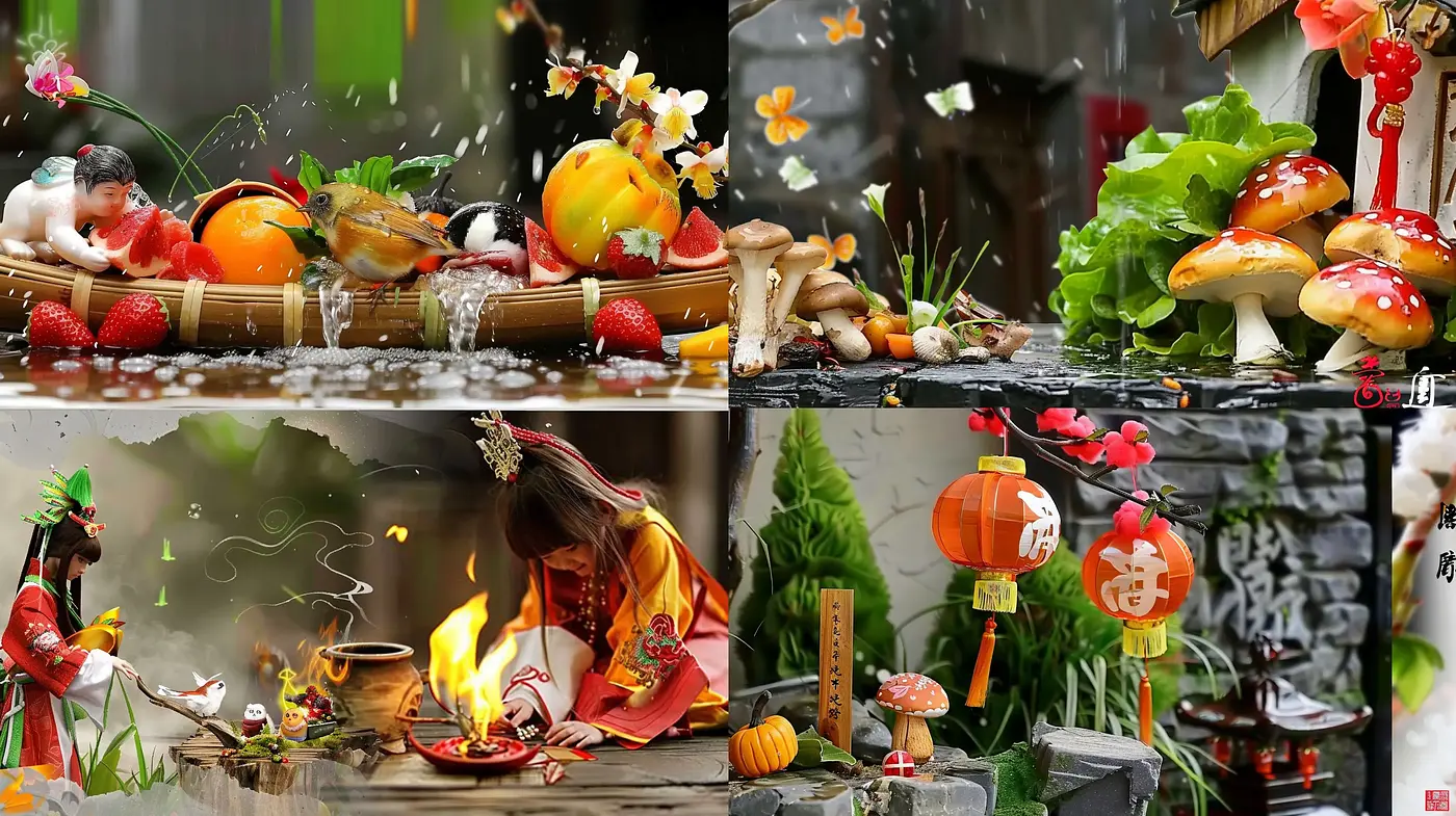 Whimsical Autumnal Symphony with a Mythical Essence - Midjourney sref style