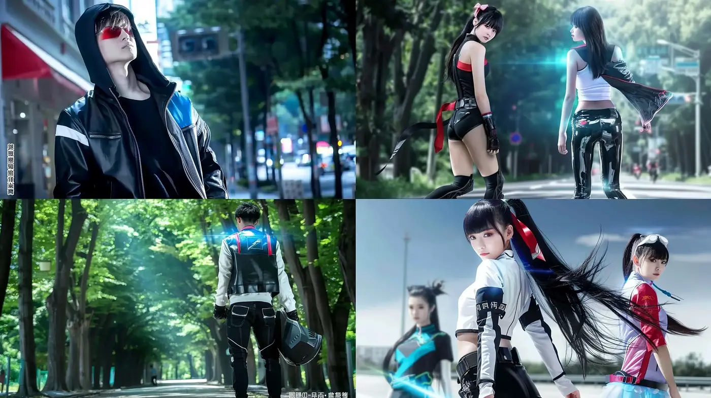 Luminous Cyberpunk Aesthetic with Vivid Contrasts and Futuristic Overtones - Midjourney sref style