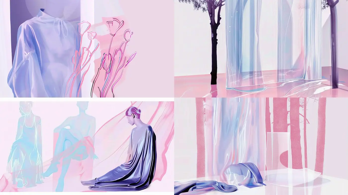 Ethereal Pastel Dreamscape with Surreal Overtones - Midjourney sref style