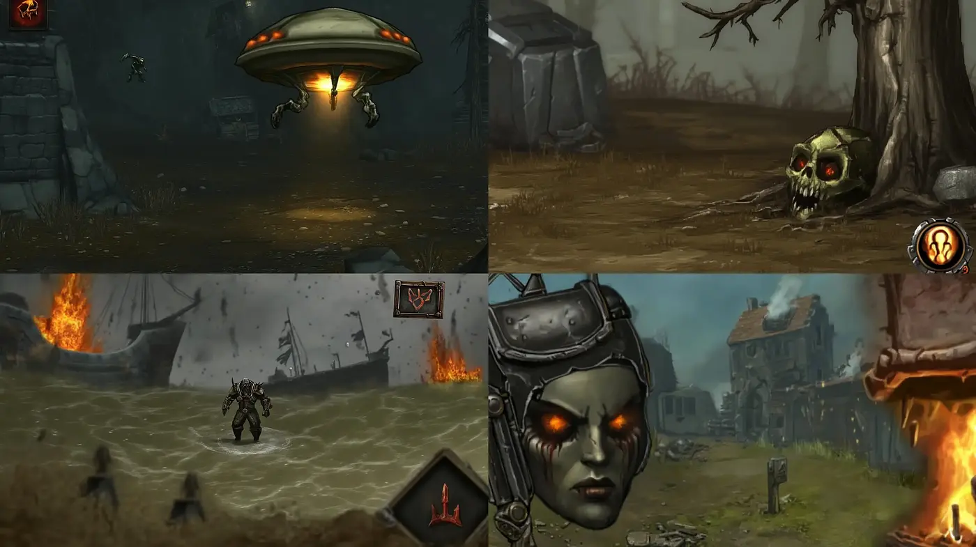 Gothic Fantasy in Muted Sepia Tones - Midjourney sref style