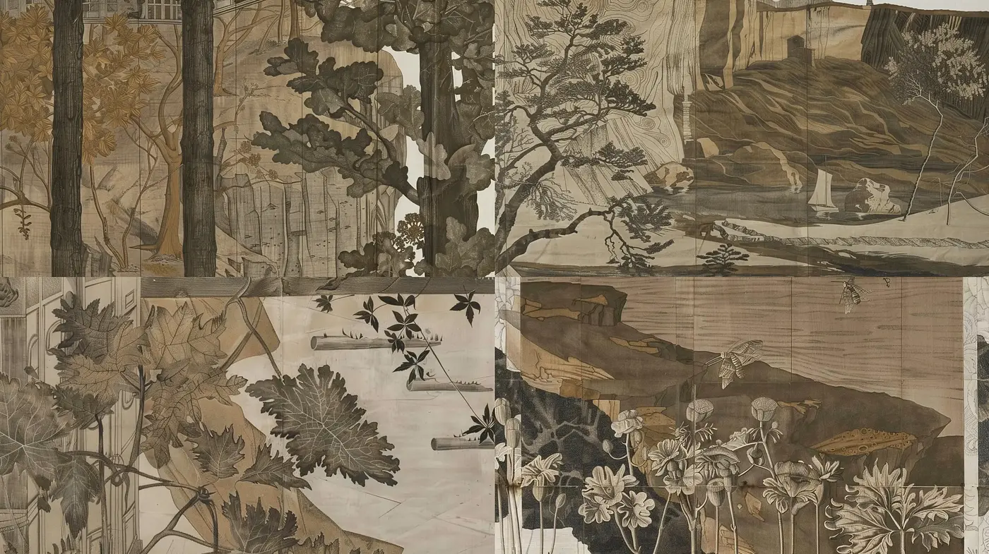 Ethereal Monochromatic Nature Panorama - Midjourney sref style