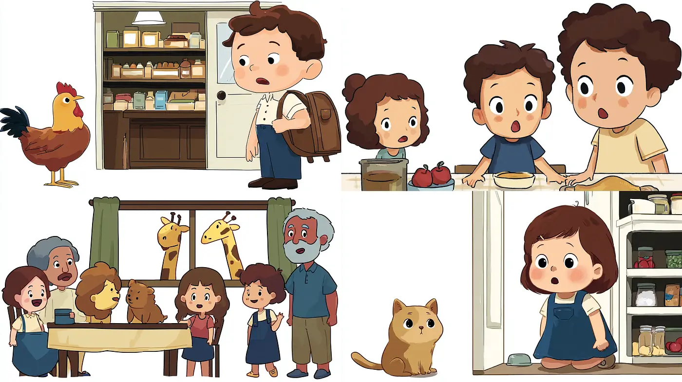 Charming Cartoon Style with Playful Characters and Soft Textures - Midjourney sref style