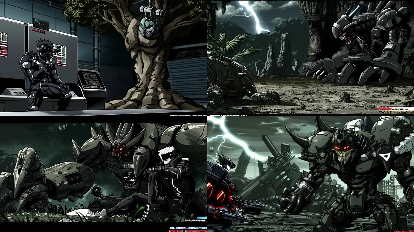 Mechanical Monoliths: The Synthetic Epic of Dark Futurism - Midjourney sref style