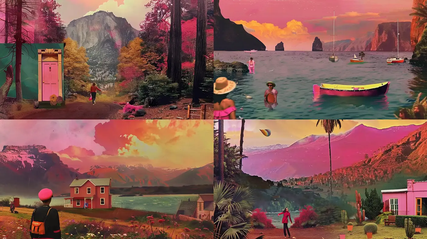 Pastel Dreamscape: A Synthesis of Surrealism and Cinematic Pastoral - Midjourney sref style