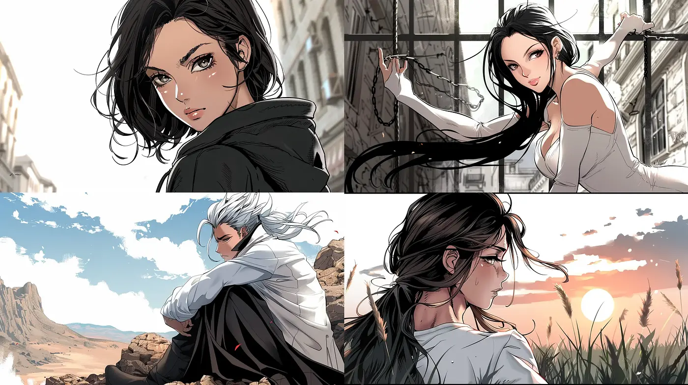 Elegant Anime-Inspired Illustrations with a Romantic Twilight Ambience - Midjourney sref style