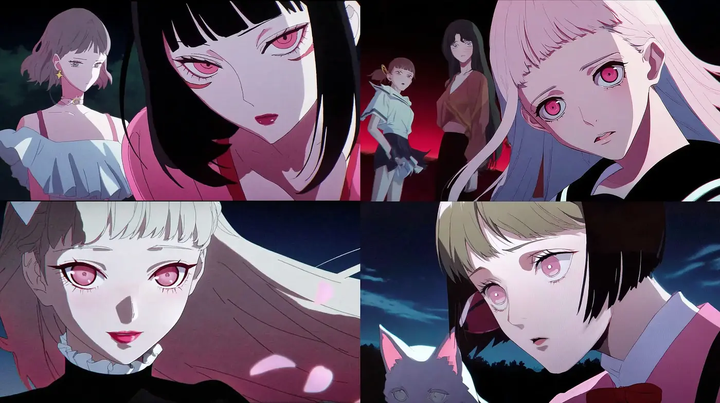 Stylized Anime with Dark, Atmospheric Undertones - Midjourney sref style