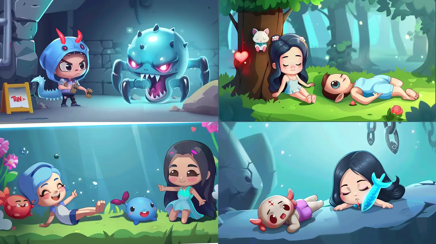 Enchanted Whimsy: A Consistent Tapestry of Animated Serenity and Playfulness - Midjourney sref style