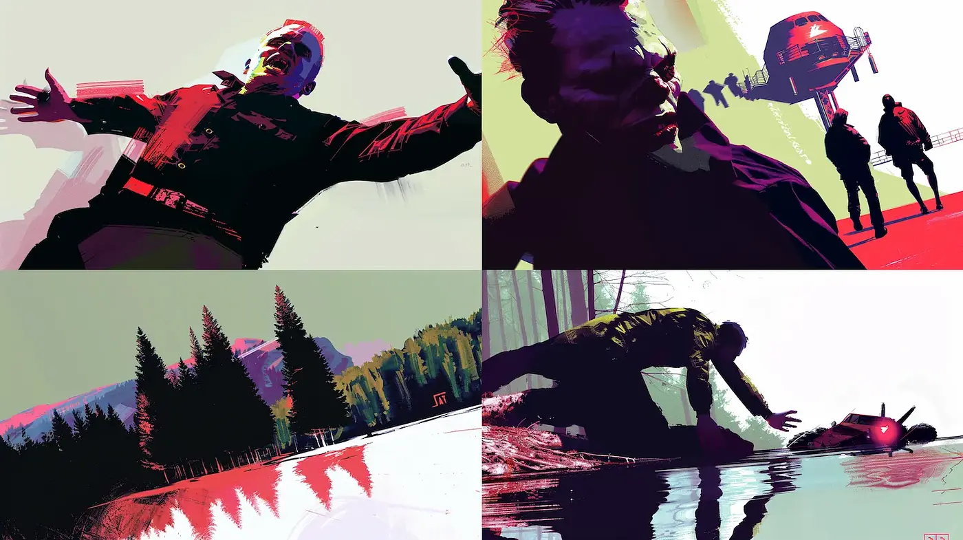 Vibrant and dynamic digital art with an emphasis on action and drama - Midjourney sref style