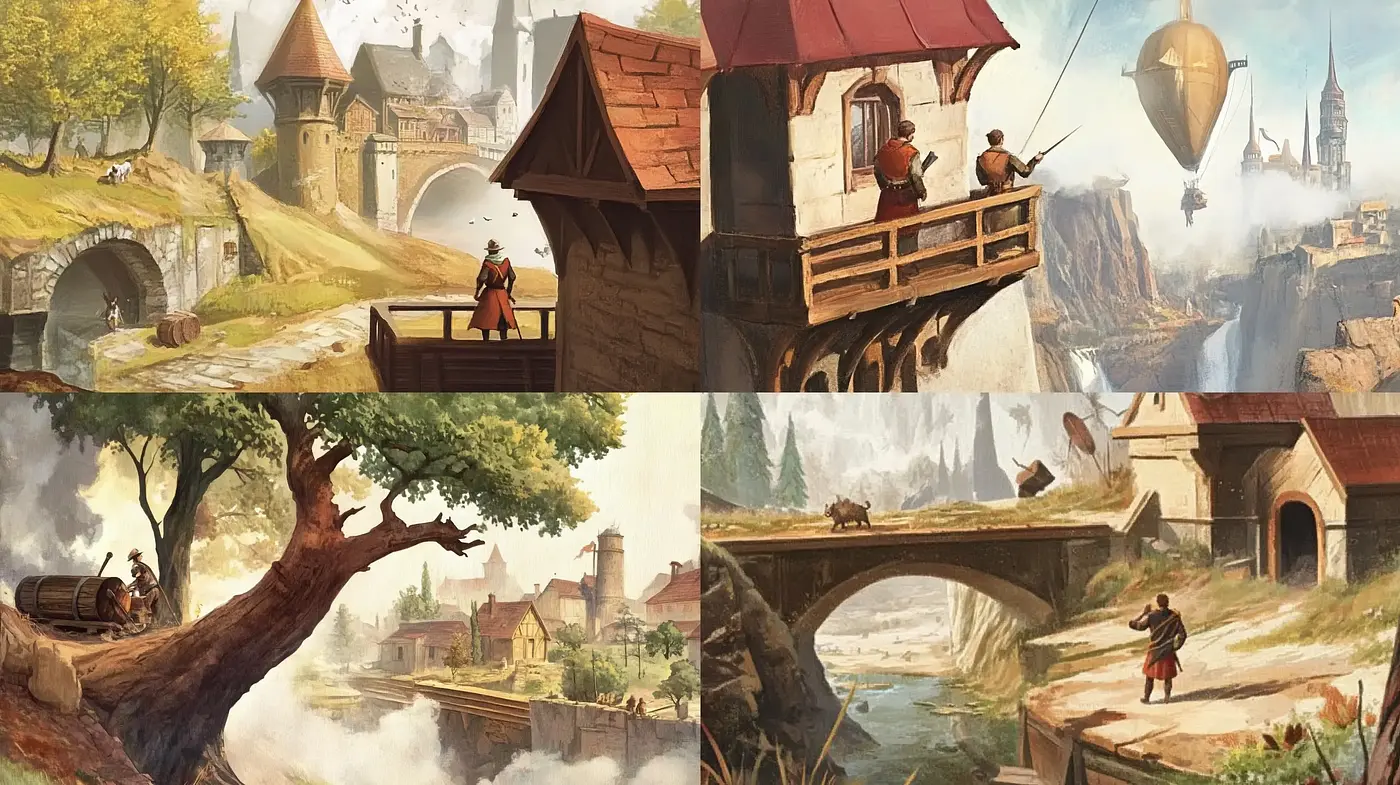 Timeless Fantasy Tableaus with a Warm Pastel Palette - Midjourney sref style